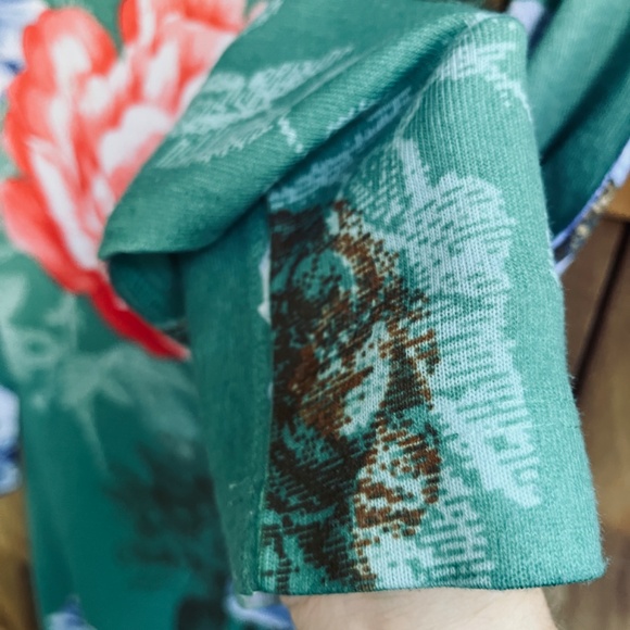 Nally & Millie 🇺🇸 Floral Print Long Sleeve Knit Shift Sweater Dress Tunic M - Picture 5 of 13